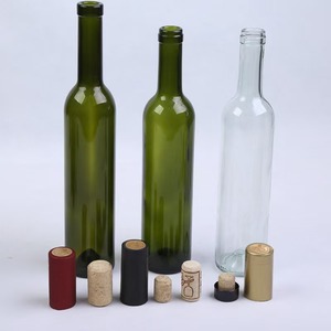 Best-selling500ml Bouteille en verre de vin rouge vert foncé vintage avec film d'étanchéité en liège et bois tendre pour vin rouge sec, <span class=keywords><strong>vodka</strong></span> et tequila. - Product Image 6