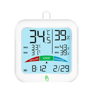 Kỹ thuật số độ ẩm và nhiệt độ mét đơn giản cạnh giường ngủ Đồng hồ trang trí phòng ngủ nhiệt độ độ ẩm mét giám sát - Product Image 1