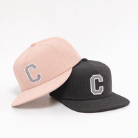 Casquette de baseball en velours côtelé de qualité supérieure personnalisée par le fabricant, profil bas, casquette en velours côtelé personnalisée