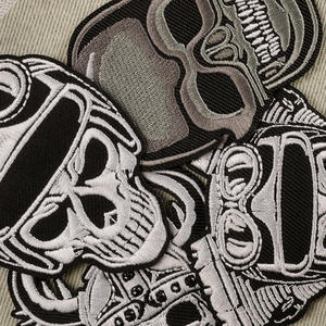 רקמה תווית רקמה מדבקות הגולגולת בגדים טלאים אביזרים פאנק מדבקות רקמה רקמה ברזל תיקון - Product Image 3