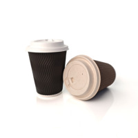 80mm 90mm Biodégradable Compostable Jetable Papier Canne à Sucre Bagasse Fibre Tasse à Café Couvercle