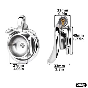 Male Chastity Device Flat Round Hole Metal Chastity Lock Cock Cage Urethra Catheter Penis Ring Bondage Belt Sex <b>Toys</b> <b>for</b> <b>Men</b> Gay - Product Image 6