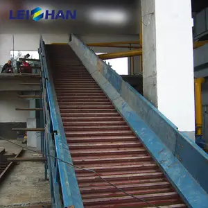 Paslanmaz çelik zincirli konveyör kağıt fabrikası toplu atık geri dönüşüm makinesi yatay konveyör bant makinesi