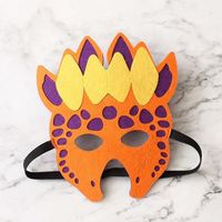 Dinosaur Felt Masks for Kids Party Masks Birthday Masquerade Supplies Decorations Halloween Masks