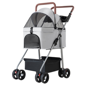 Poussette pliable légère pour petits animaux, chariot séparé pour chiens et chats, idéal pour les sorties - Product Image 2