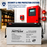 Batterie AGM à décharge profonde sans entretien PATTERN 12V 150Ah pour système d'alarme incendie et surveillance de sécurité