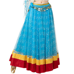 Falda de Gasa Multicolor para Mujer, Impresionante Conjunto de Disfraz para Actuaciones de <span class=keywords><strong>Flamenco</strong></span> y Baile de Salón, para Adultos - Product Image 3