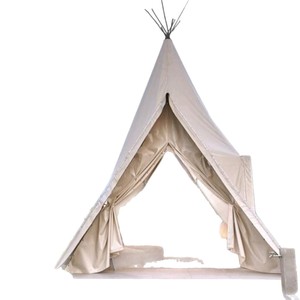 Tipi Tent <b>Canvas</b> Single Layer Quick Opening Steel <b>Frame</b> Summer Outdoor Wedding Party Use UV Resistance - Product Image 1
