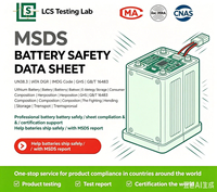 Layanan Dokumen MSDS SDS untuk Lembar Data Keselamatan Baterai Lithium Laboratorium Bersertifikasi ISO IEC 17025