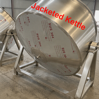 Marmite de cuisson industrielle automatique à double enveloppe en acier inoxydable 304/316 avec agitateur, pour bouillie/soupe, de qualité sanitaire