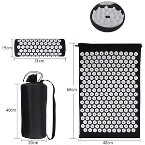 โลโก้ที่กําหนดเองผ้าฝ้าย Acupressure Mat สําหรับหลังคอร่างกายบรรเทา <span class=keywords><strong>Spike</strong></span> เสื่อโยคะพร้อมหมอน-นวด - Product Image 5