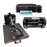 Plotter de Corte de 365 mm, Máquina de Sublimación 5 en 1, Prensa de Calor para Camisetas, Plotter de Corte de Vinilo, Impresora de Inyección de Tinta