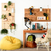 Fabrik direkt Modern Wood Peg board Shelf Minimalist ische Regale für Wohnzimmer