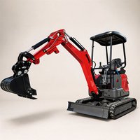 Mini Excavadora Hanhui de 2.0 Toneladas de Peso Operativo, Mini Excavadora de Orugas, Maquinaria para Movimiento de Tierras, Mini Excavadora en Venta con Cabina