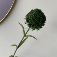B-745 Décoration d'intérieur en gros, Fleurs de fête, Plante artificielle, Verdure, Boule de fleurs ronde, Fleurs de Dianthus vertes, Branche