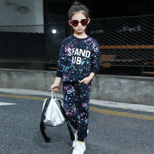 Conjunto de <span class=keywords><strong>Ropa</strong></span> Infantil de Otoño con Cuello Redondo de 2 Piezas, Sudadera para Niñas de 2 a 14 Años - Product Image 6