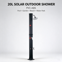Douche solaire extérieure 20L en PVC+ABS, colonne de douche pour piscine, jardin, plage, parc aquatique, OEM ODM