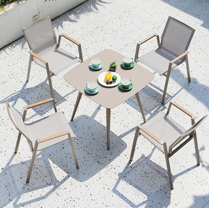 comedor T-y <span class=keywords><strong>la</strong></span> <span class=keywords><strong>mitad</strong></span> de los círculos Diseño Artesanal resistente a <span class=keywords><strong>la</strong></span> corrosión de silla de aluminio - Product Image 3