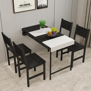 HOMEMORE Multifunctional Wall Mount Wood Smart <b>Table</b> <b>Metal</b> Space Saving Furniture <b>Folding</b> Dining S5101 <b>Folding</b> Wall <b>Table</b> S5101 - Product Image 3