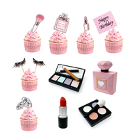 Parfum Lippenstift Parijs Cake Topper Meisjes Bruiloft Bruid Party Bachelor Make Cupcake Toppers Decor Spa Thema Verjaardag Levert