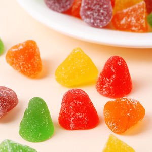 Großhandel und Maßanfertigung Sortierte Frucht-<span class=keywords><strong>Vitamin</strong></span>-Gummibärchen, Saure-Süße Halal Regenbogen-Tropfenförmige Geleebonbons - Product Image 3