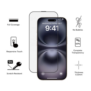 ฟิล์มกระจกนิรภัยใส HD คุณภาพสูง <span class=keywords><strong>ราคา</strong></span>โรงงาน 9H 2.5D สำหรับ iPhone 18 17 16 15 14 13 <span class=keywords><strong>12</strong></span> 11 X <span class=keywords><strong>Pro</strong></span> <span class=keywords><strong>Max</strong></span> Plus หนา 0.33 มม. - Product Image 3