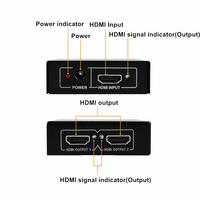 4K Ultra HD Vidéo HDMI Splitter 1X2 HD Splitter 1 en 2 sur Soutien 3D Extracteur Audio Commutateur pour PS4 PS5 Xbox Ordinateur Smart TV