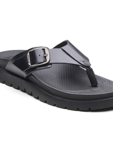 Sandalias Importadas de Cuero con Punta Abierta, Estilo Slip-On, Transpirables, Antideslizantes, Cómodas, Casuales, para Caminar al Aire Libre, Uso Diario - Product Image 4