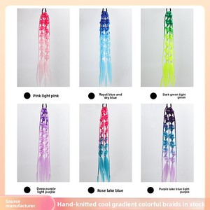 Accessorio di Moda Trendy per Donne, Stile Street, Treccia Colorata Lunga con Doppio Trama, Estensione per Coda di Cavallo - Product Image 5