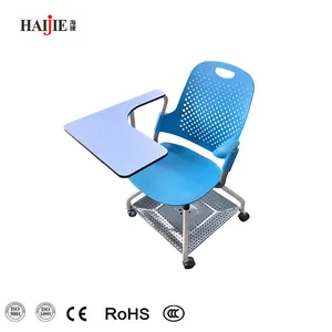 실내 사용 아이 플라스틱 의자 피마자 쓰기 널 테이블 세트를 가진 접히는 학생 훈련 의자