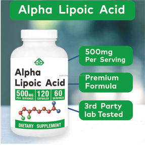 Acide alpha-lipoïque OEM 500 mg, antioxydant, apportant de l'énergie aux adultes, complément alimentaire, 120 capsules - Product Image 3