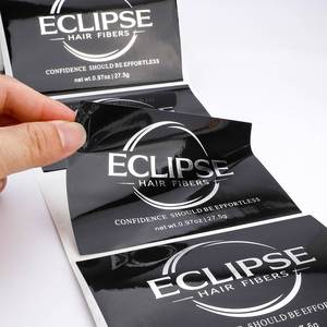 Étiquettes autocollantes rectangulaires en PET brillant Eclipse Hair Fibers pour produits de soins personnels - Product Image 4