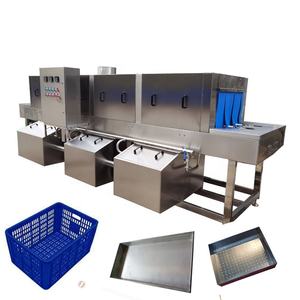 Machine à laver les caisses et bacs en plastique haute pression, nouvelle, avec capacité réglable pour le nettoyage alimentaire – Vente directe usine - Product Image 3