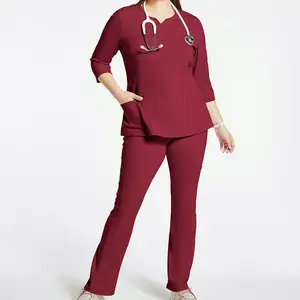 Водонепроницаемое пламя, широко используемое красивое платье с коротким рукавом, Медицинские костюмы для медсестер, одежда для медсестер, новая тканая
