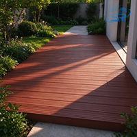 Planche de terrasse en WPC creuse 140*25mm, composite bois-plastique, revêtement de sol extérieur antidérapant, imperméable, terrasse de jardin, WPC Deck