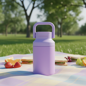 Contenitore Termico per Alimenti in Acciaio Inox con Logo Personalizzato, <span class=keywords><strong>Thermos</strong></span> con Manico Portatile, Regalo Aziendale - Product Image 1