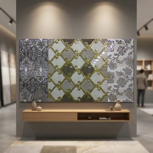 Azulejos Decorativos de Pared de Cerámica Digital Esmaltada, Color Dorado Plateado, 12x24, Atractivos para Interiores de Hotel - Product Image 3