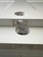 Porte intérieure moderne à 2 panneaux en MDF moulé blanc, finition imperméable, pour projets de rénovation d'appartements