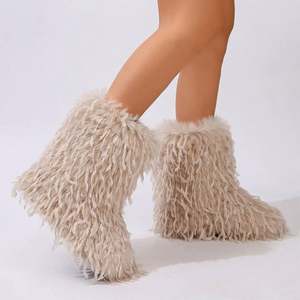 Chaussons d'hiver en coton, chaussures d'intérieur chaudes, semelle épaisse, <span class=keywords><strong>bottes</strong></span> moelleuses pour femmes - Product Image 3