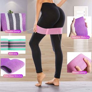 Bandes de résistance en tissu pour les jambes, les fessiers, le yoga et la gym, avec logo personnalisé imprimé - Product Image 5