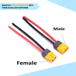 飞机无人机接口连接器XT60电缆UL3135硅树脂电缆组件XT60H-M电池连接器插头电源线 - Product Image 5