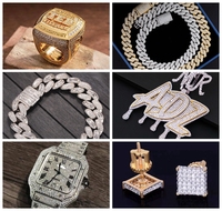 Collier personnalisé Hiphop en argent Sterling 925 avec pendentif en diamant glacé VVS Moissanite