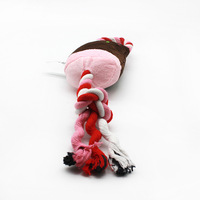 Jouet pour chien Style dessin animé nettoyage des dents de chiot crème glacée couinement chien corde en peluche