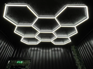 Luz de trabalho LED hexagonal para showroom de carros, luz de trabalho com 8 hexagões - Product Image 3