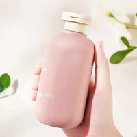 Lotion Biodégradable Shampooing Bouteille De Paille De Blé Crème Capillaire Cosmétique 300ml Rose Squeeze Flip Top Cap Bouteille