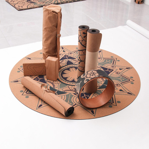 Groothandel Duurzame Ecologische Dikke 4,5 mm Natuurlijke Kurk Yogamatten Aangepaste Logo 183x68cm - Product Image 3