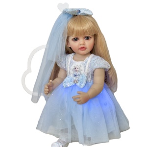 Muñeca Yeezwood Function Music <span class=keywords><strong>de</strong></span> 55 cm, <span class=keywords><strong>en</strong></span> Oferta, con Apariencia <span class=keywords><strong>de</strong></span> la Princesa Elsa, Linda Muñeca Reborn Grande para Niñas, Juguete para Bebés, Compañera <span class=keywords><strong>de</strong></span> Juegos Realista para Manualidades - Product Image 2