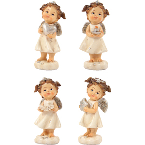 Juego de 4 Ángeles Guardián Decorativos para el Hogar, 7 cm de Altura, 9006935218435 - Product Image 1