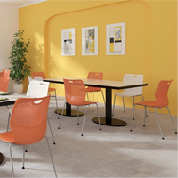 Chaise de conférence empilable moderne en PP coloré, chaise de bureau ergonomique, chaise de bureau administrative
