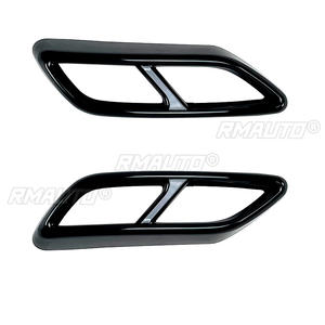 Cubierta Decorativa para Tubo de Escape de Coche, Aspecto Negro Brillante/Carbono, para Audi A3 8Y S Line Sportback Sedán 2021-2023 - Product Image 2